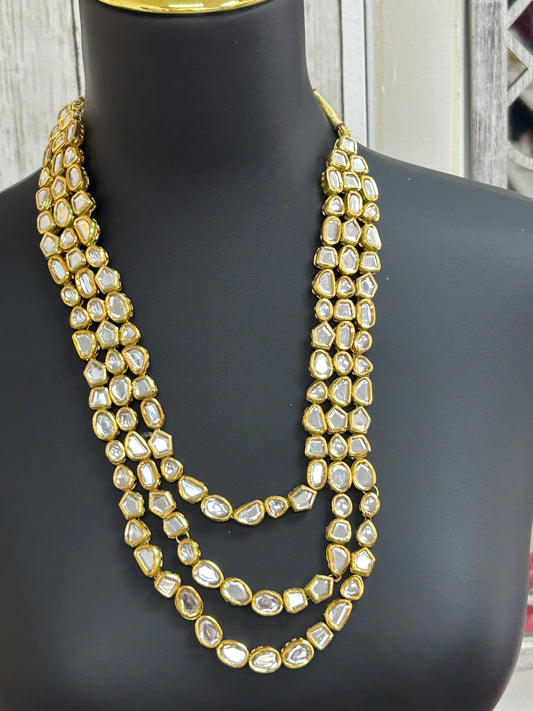 Kundan necklace/ triple layer necklace