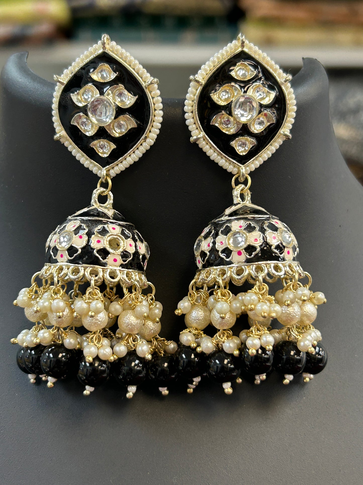 Meenakari jhumki by Kurti Connection USA