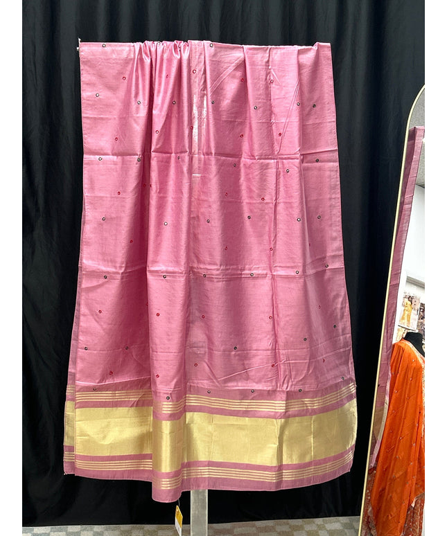 Gajji silk dupatta with light mirror work by Kurti Connection USA
