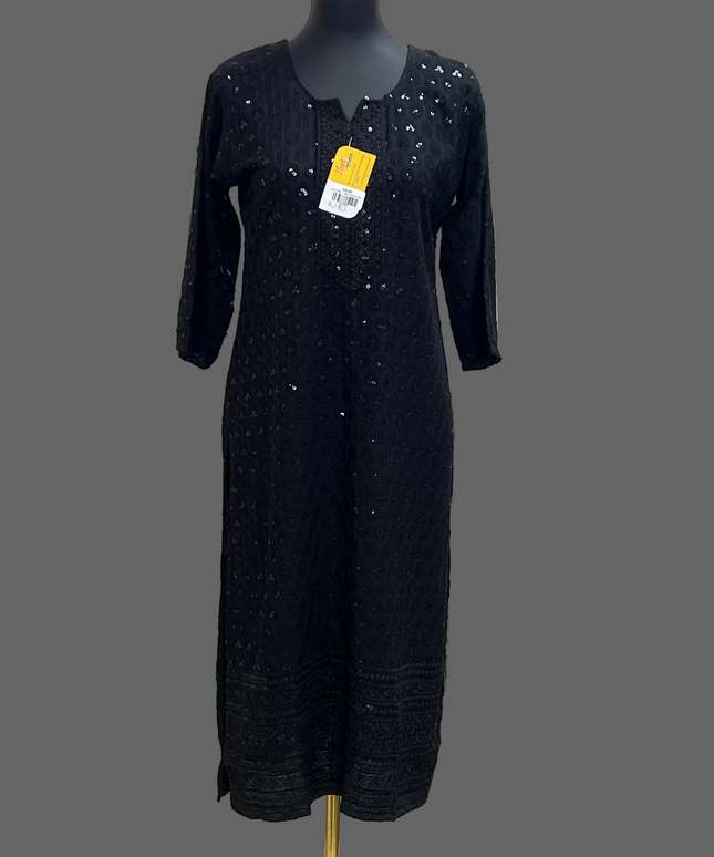 Black Chikankari Kurti