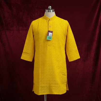 Yellow : Kids kurta pajama set by Kurti Connection USA