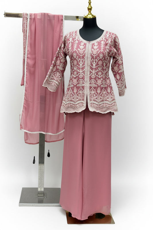 Short kurti with Plazzo pant | indo western outfit by Kurti Connection USA