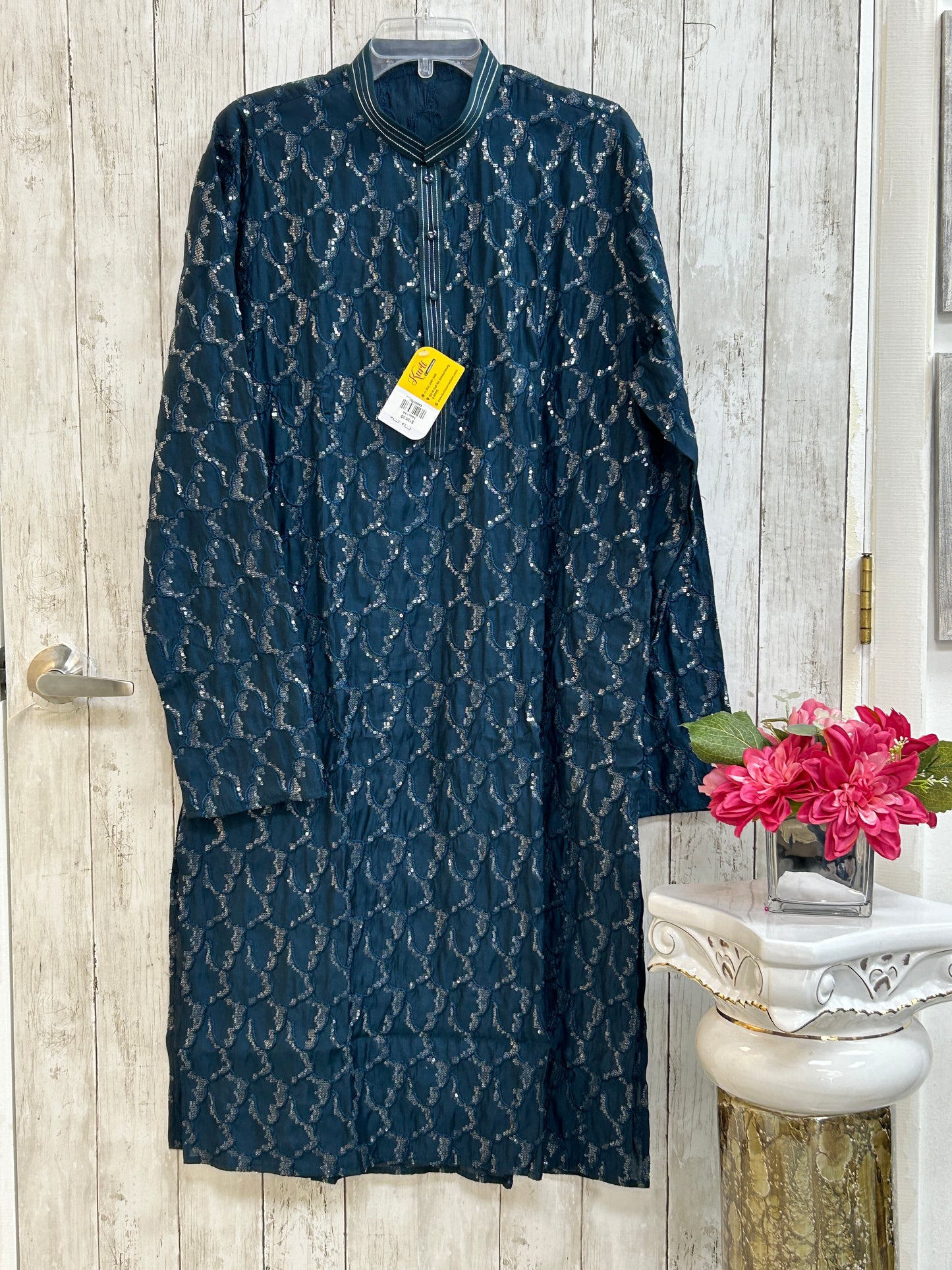 Mens kurta pajama Sequin Kurta set by Kurti Connection USA