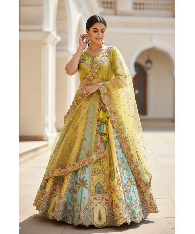 Designer lehenga Choli set by Kurti Connection USA