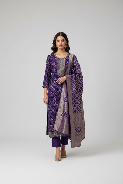 Soft cotton Bandhani salwar sets by Kurti Connection USA