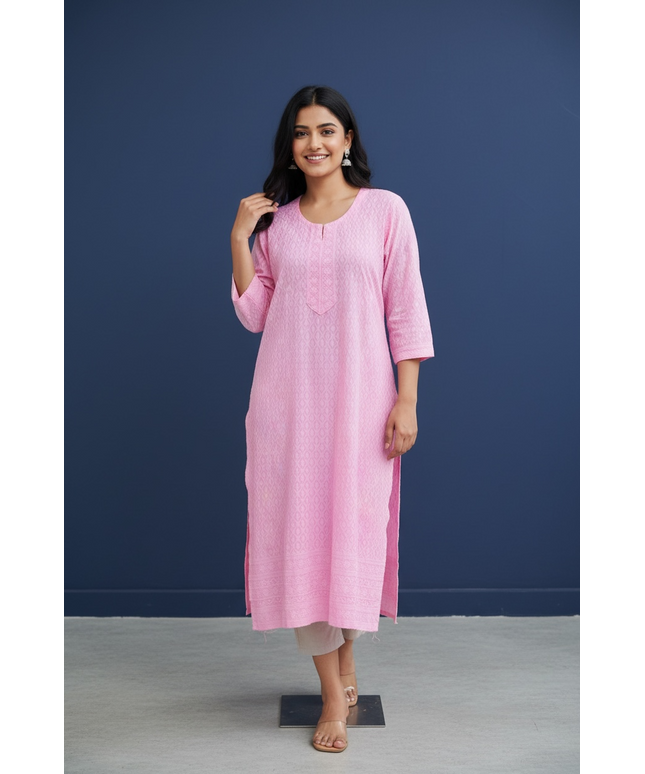 Rayon Chikankari Kurti