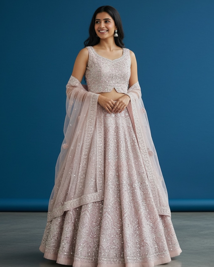 Blush pink lehenga Choli set