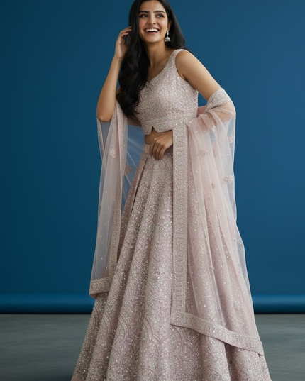 Blush pink lehenga Choli set