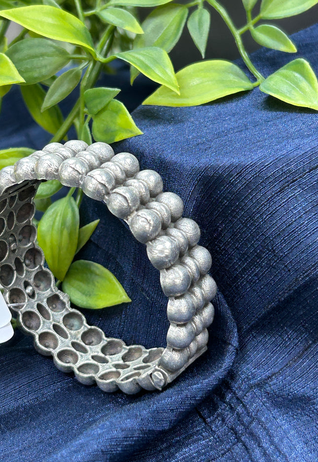 Oxidized Silver Kada - Kurti Connection USA