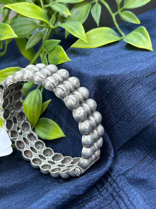 Oxidized Silver Kada