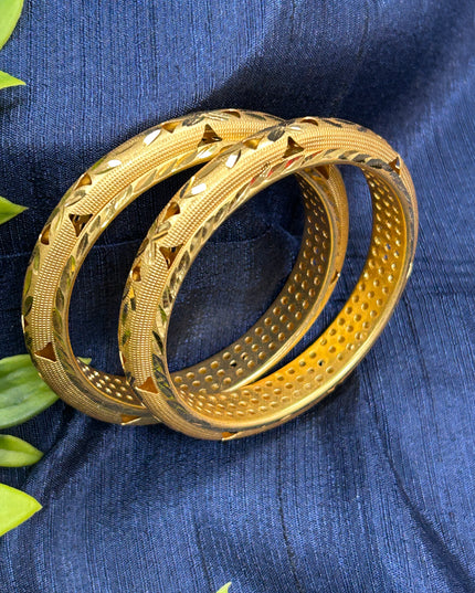 Golden bangles : Size 2.4 - Kurti Connection USA
