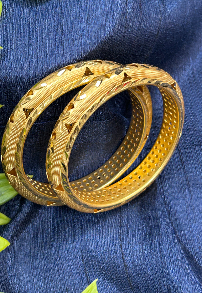 Golden bangles : Size 2.4 - Kurti Connection USA