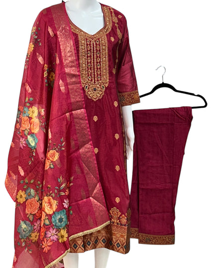 Banarasi : Silk banarasi suit - Kurti Connection USA