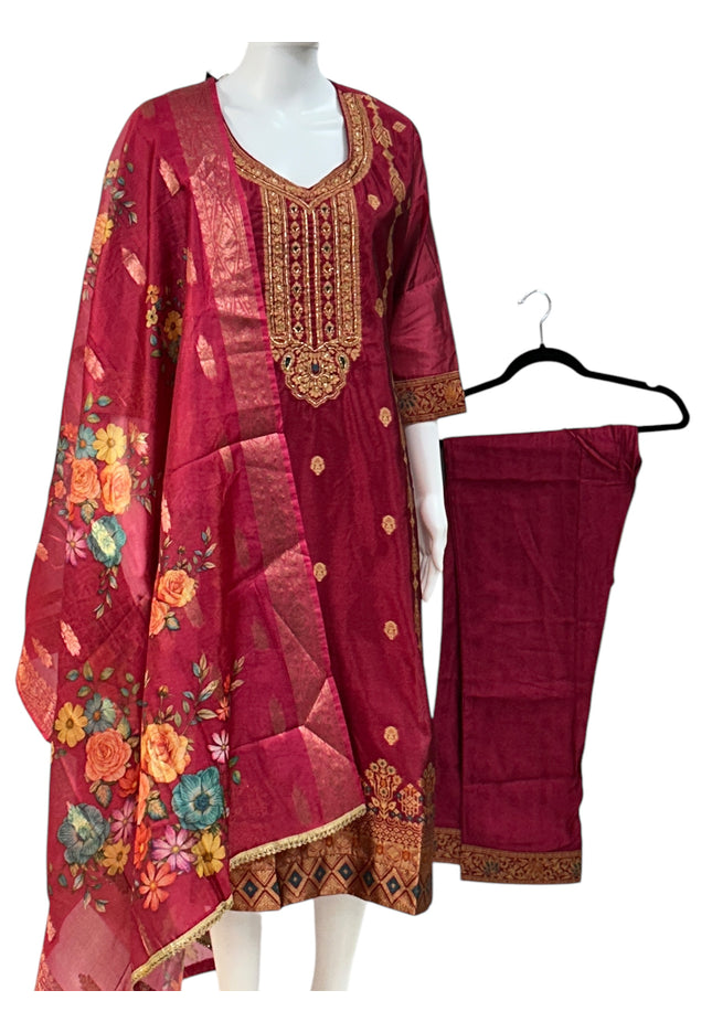 Banarasi : Silk banarasi suit - Kurti Connection USA