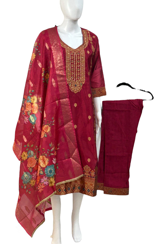 Banarasi : Silk banarasi suit - Kurti Connection USA