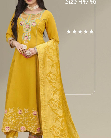 Silk Anarkali Kurti set - Kurti Connection USA