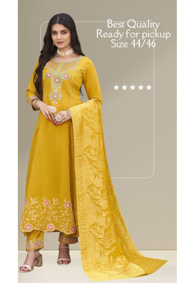Silk Anarkali Kurti set - Kurti Connection USA