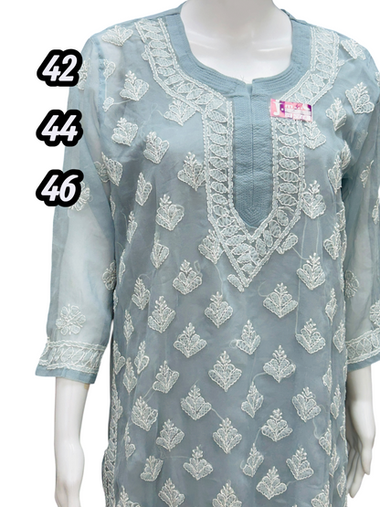 Georgette Chikankari Kurtis