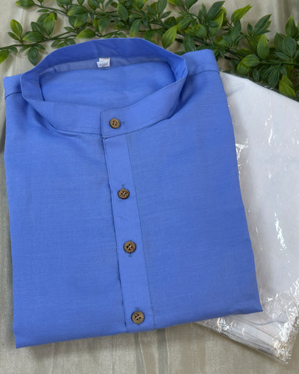 Light purple cotton kurta pajama - Kurti Connection USA
