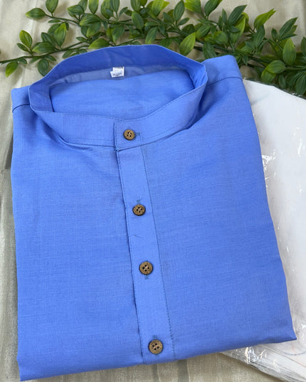 Light purple cotton kurta pajama - Kurti Connection USA