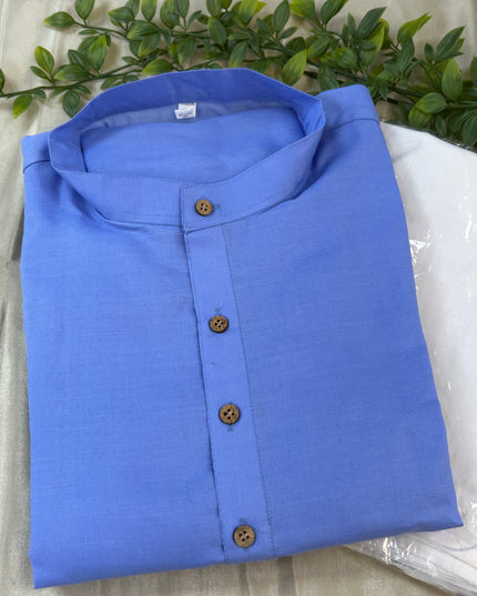 Light purple cotton kurta pajama - Kurti Connection USA