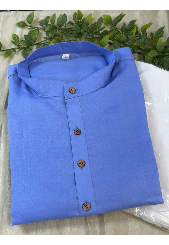 Light purple cotton kurta pajama - Kurti Connection USA