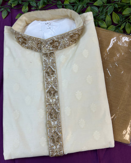 Silk cotton kurta pant set - Kurti Connection USA