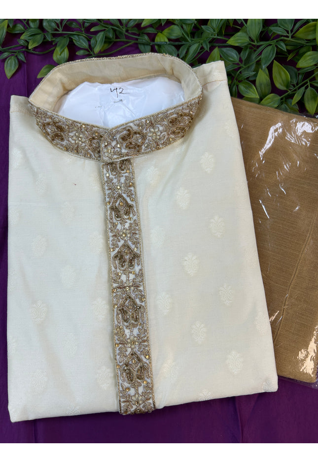 Silk cotton kurta pant set - Kurti Connection USA