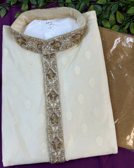 Silk cotton kurta pant set - Kurti Connection USA