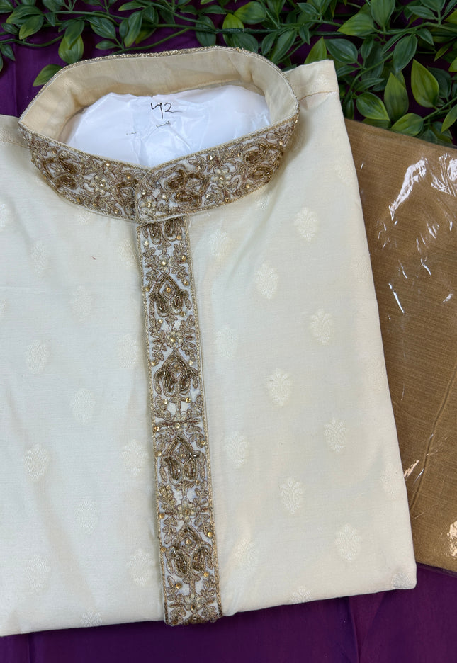 Silk cotton kurta pant set - Kurti Connection USA