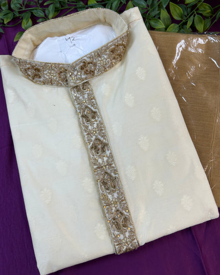 Silk cotton kurta pant set - Kurti Connection USA