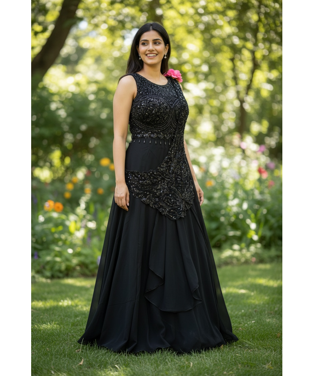 Readymade saree BLACK SPECIAL