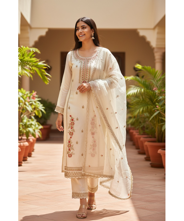 Tissue silk party wear salwar kameez set
