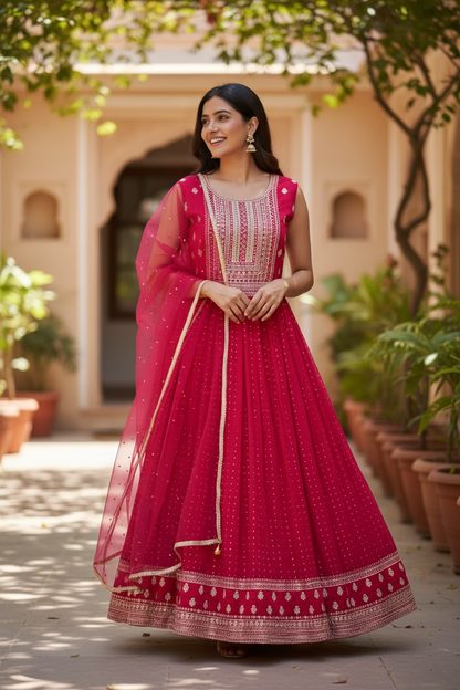 Party wear long dress - Kurti Connection USA
