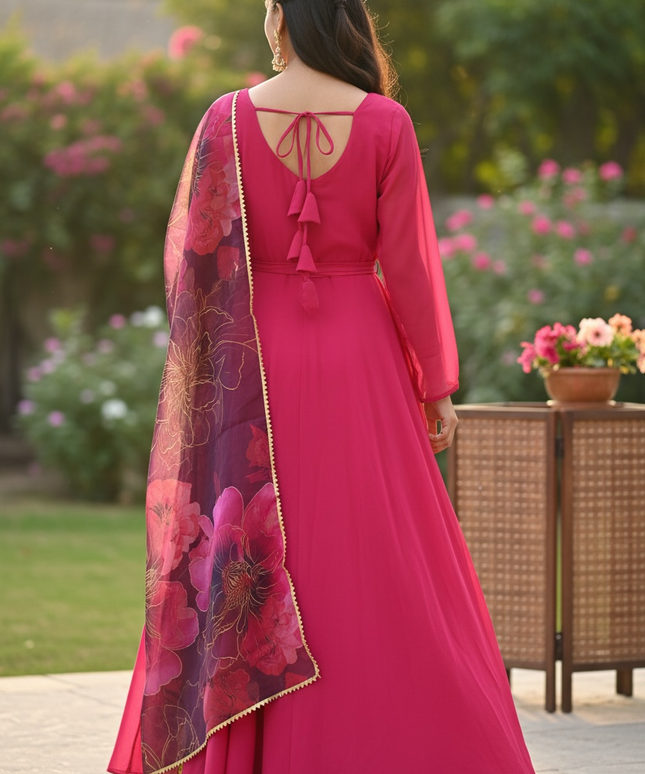 Chiffon long kurti / Anarkali