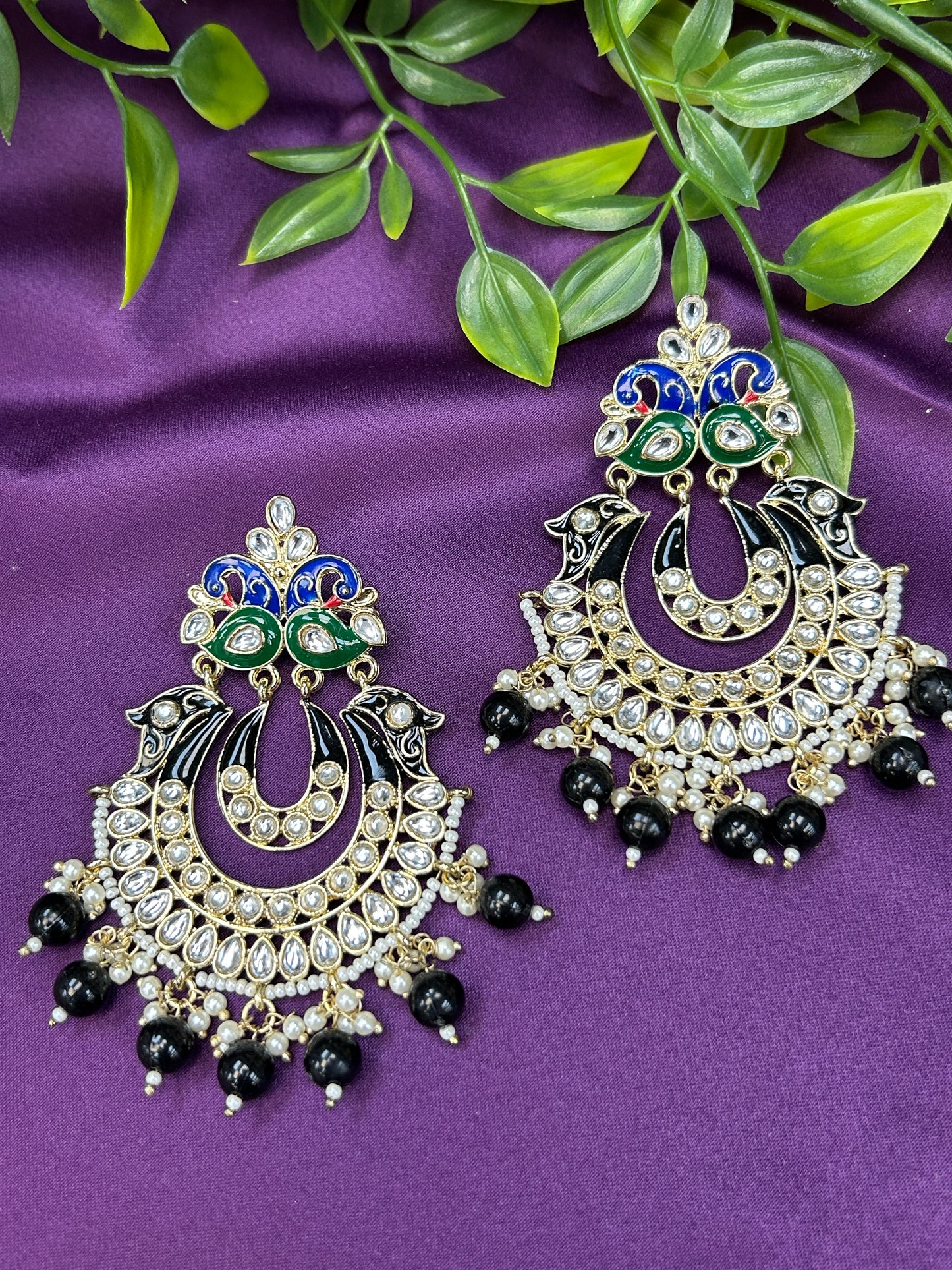Peacock earrings : chandbali