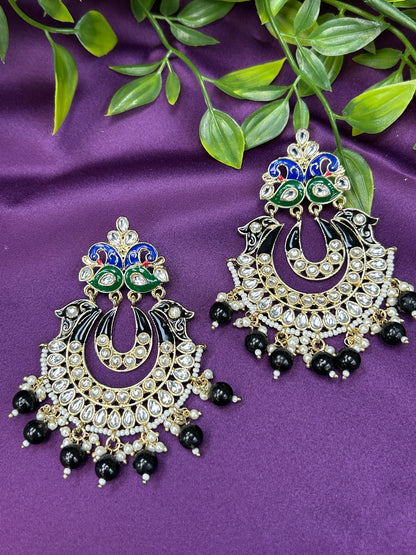 Peacock earrings : chandbali