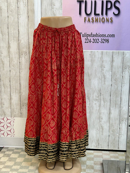 Bandhani cotton skirt
