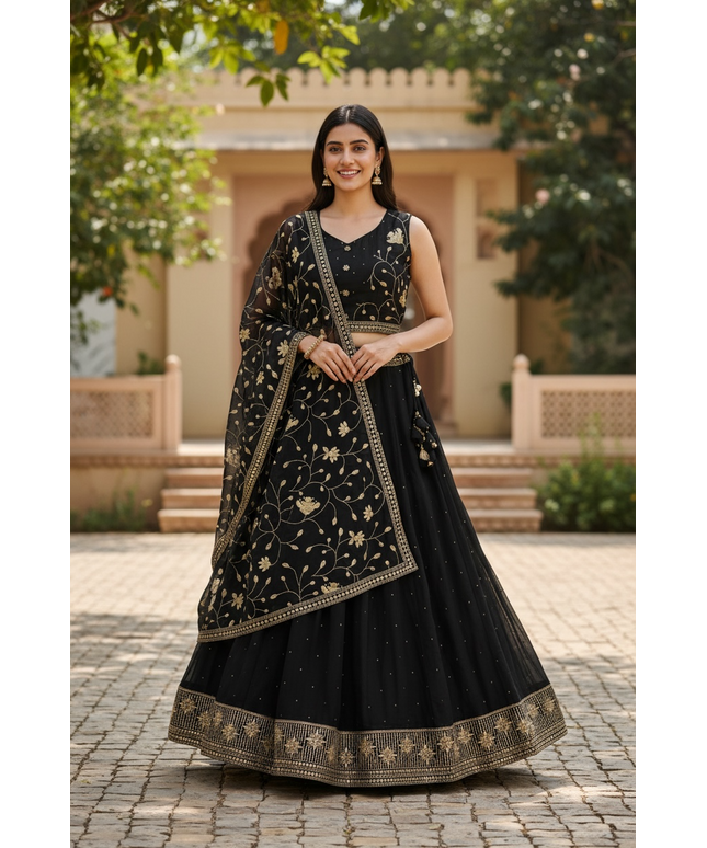 Black lehenga Choli set