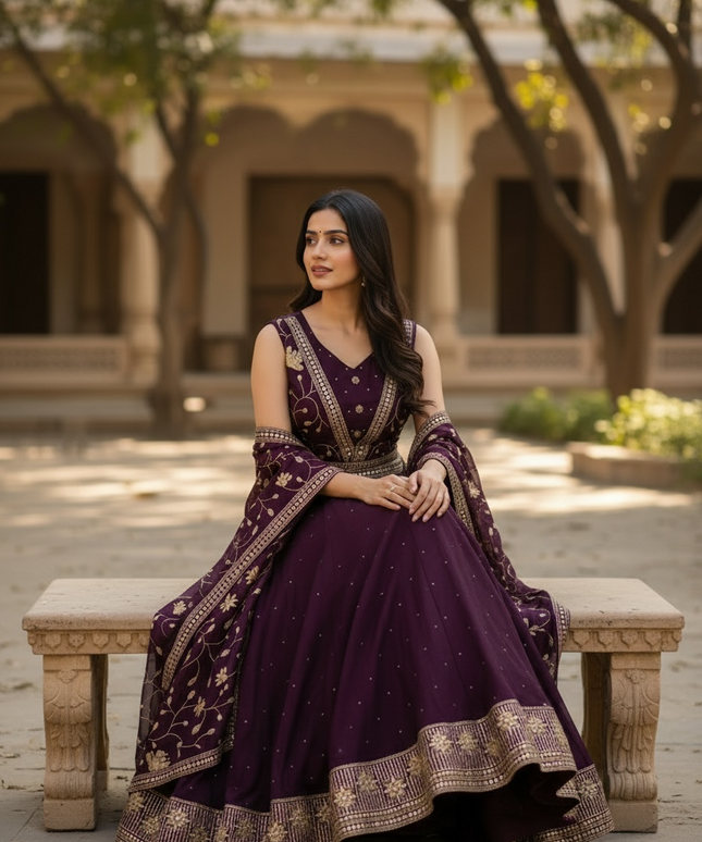 Purple lehenga Choli set