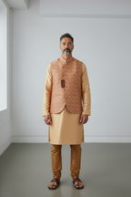 Cotton silk jacket set
