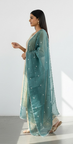 Tissue silk Kurti Plazzo set