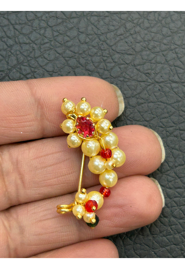 Maharashtrian Nath : nose pin - Kurti Connection USA