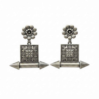 Oxidized silver earrings