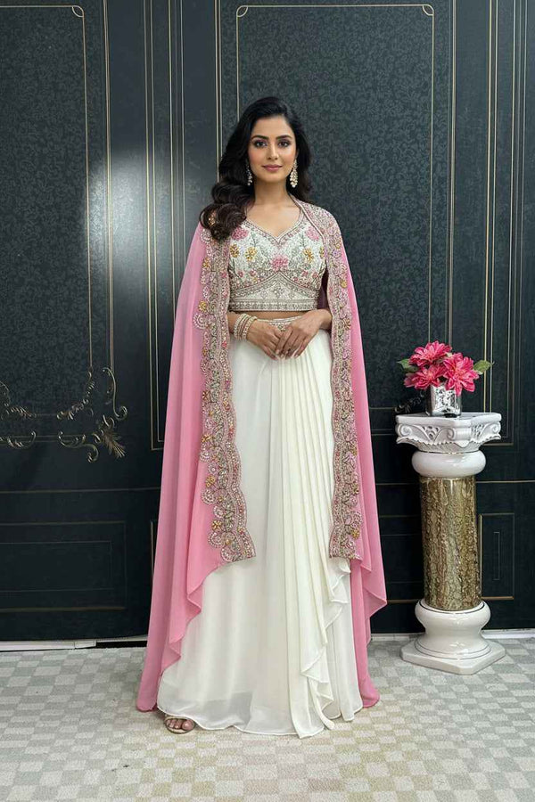 Lehenga saree : pink
