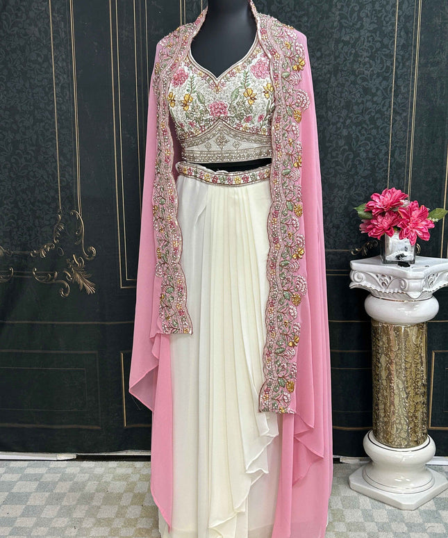 Lehenga saree : pink