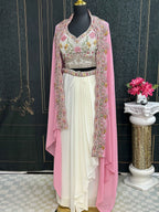 Lehenga saree : pink
