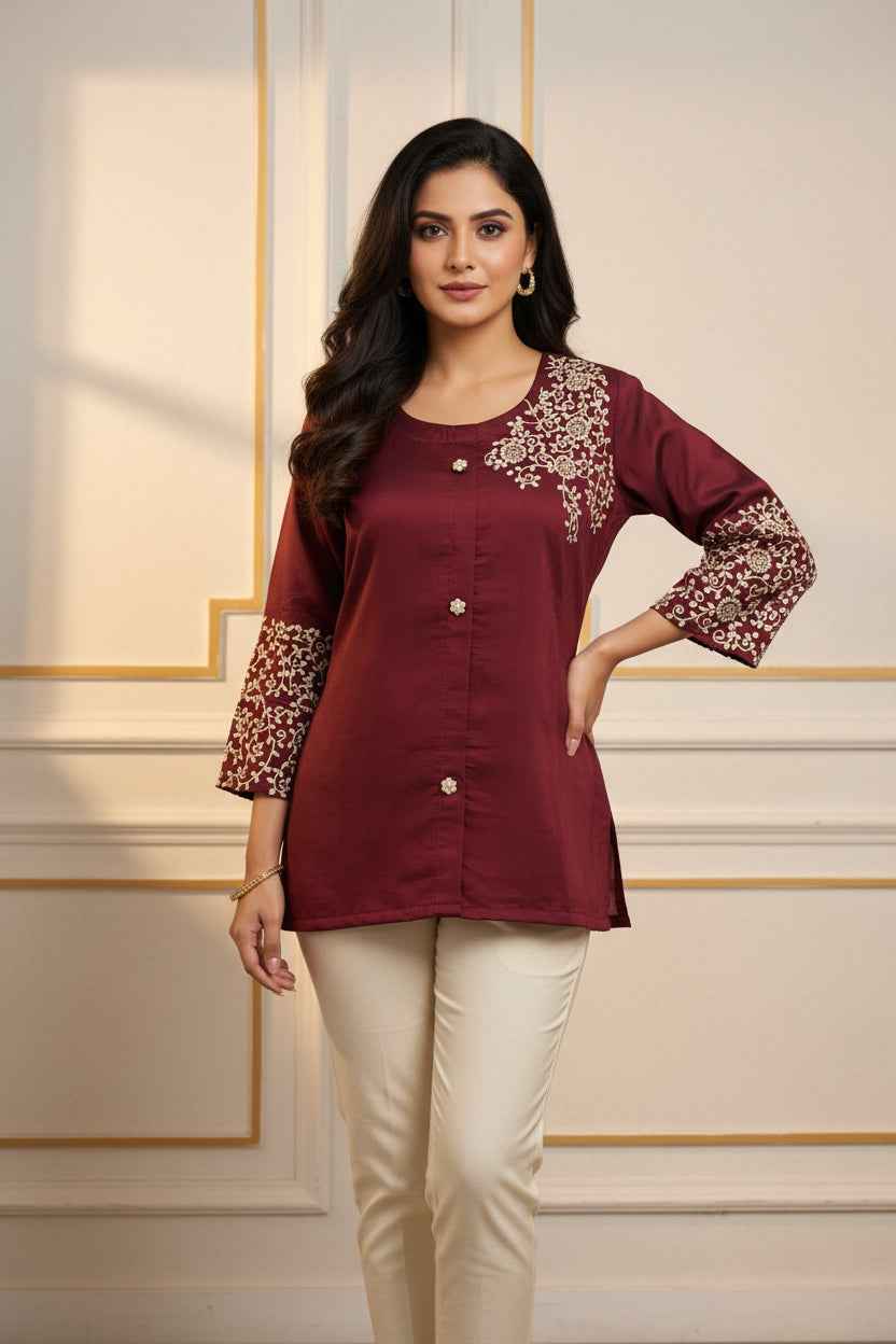 Silk short kurti