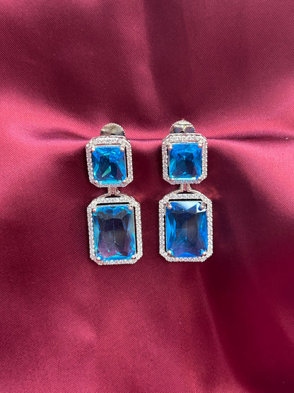Teal Blue AD earrings