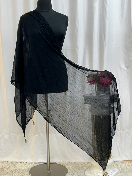 Black chiffon dupatta